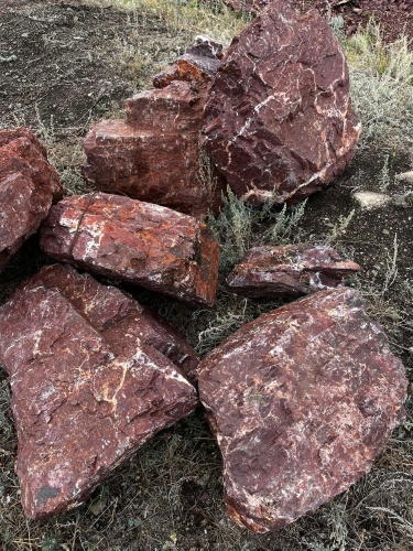 Камни для ландшафтного дизайна красно-фиолетовые 10-60 килограмм купить в Алапаевске