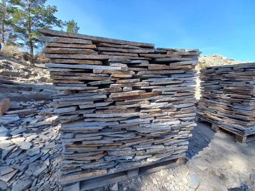 Плитняк златолит серебристый для фасада купить в Алапаевске