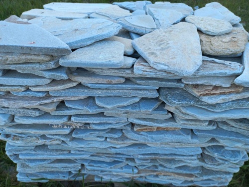 Плитняк златолит зелёный галтованный для цоколя купить в Алапаевске