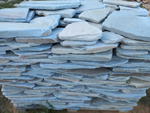 Плитняк златолит зелёный галтованный для цоколя купить в Алапаевске